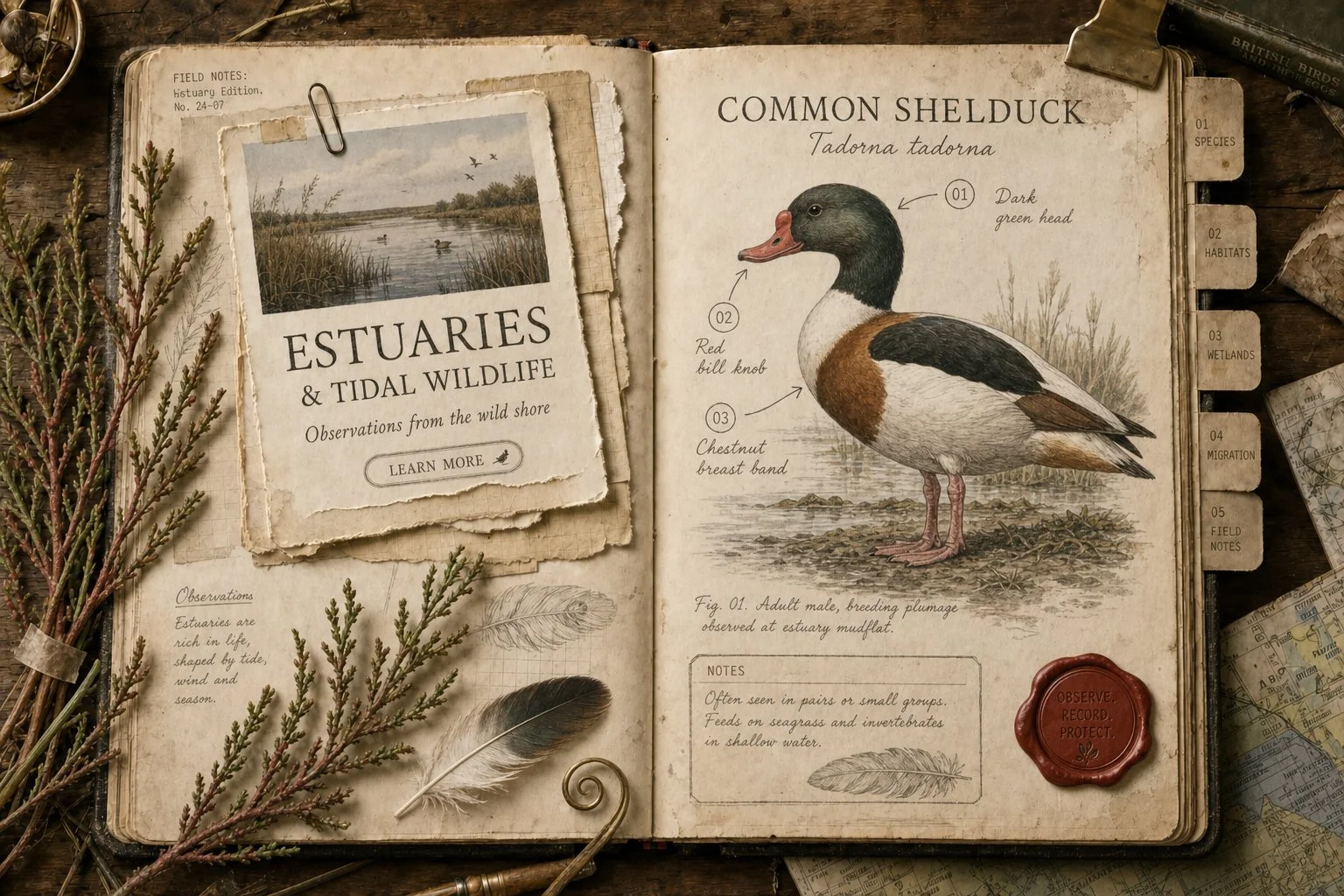 Common Shelduck (Tadorna tadorna): A Field Guide