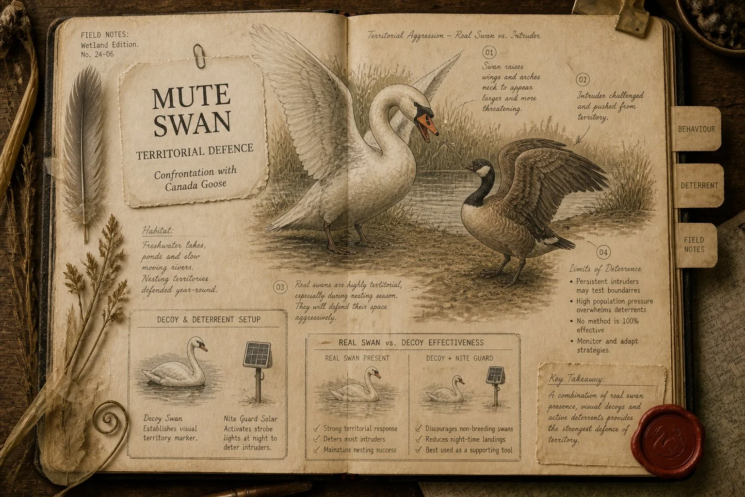 Do Swans Keep Geese Away? Real Swans Yes, Decoys Almost Never