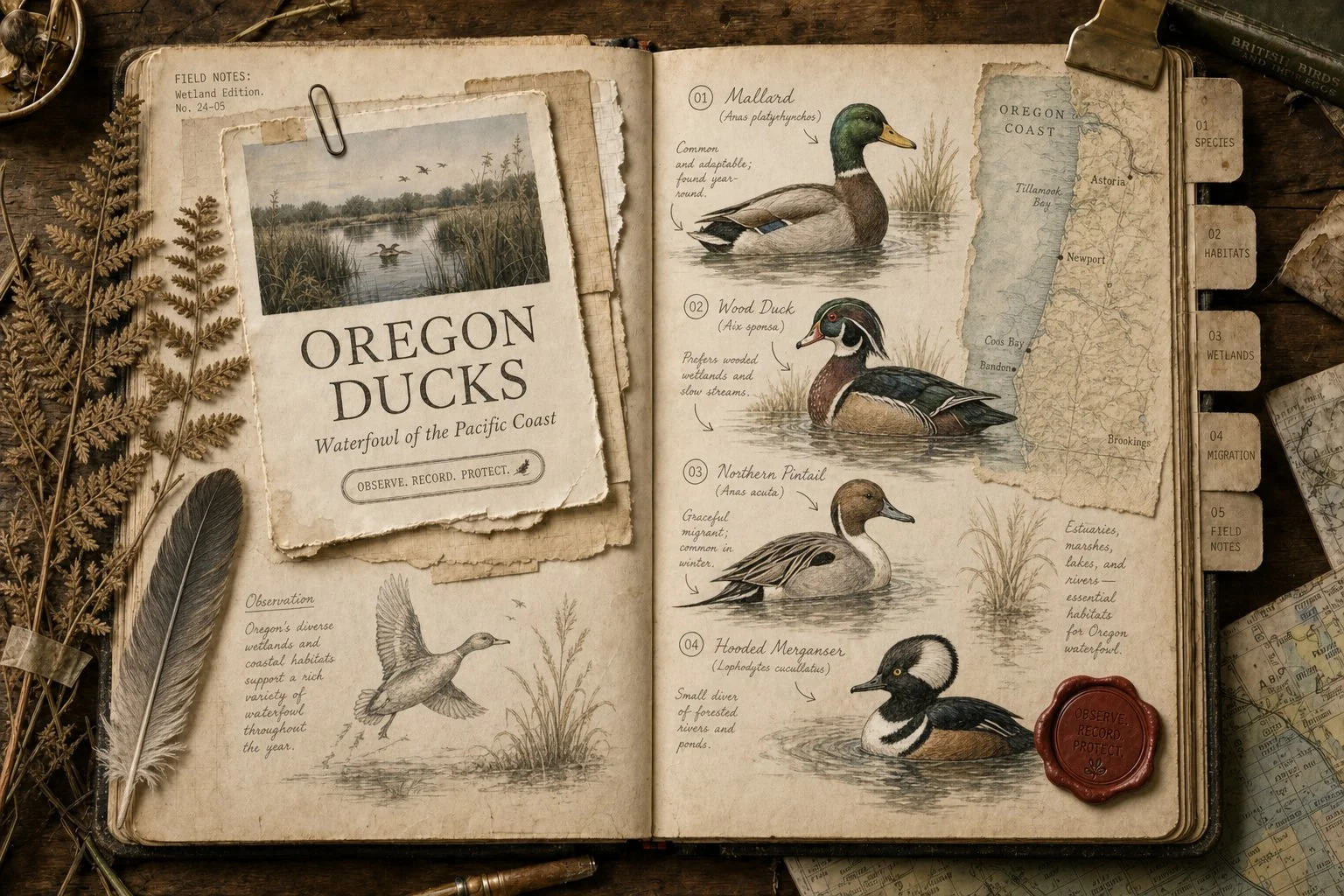 Ducks in Oregon: Pacific Flyway Field Guide to 39 Species