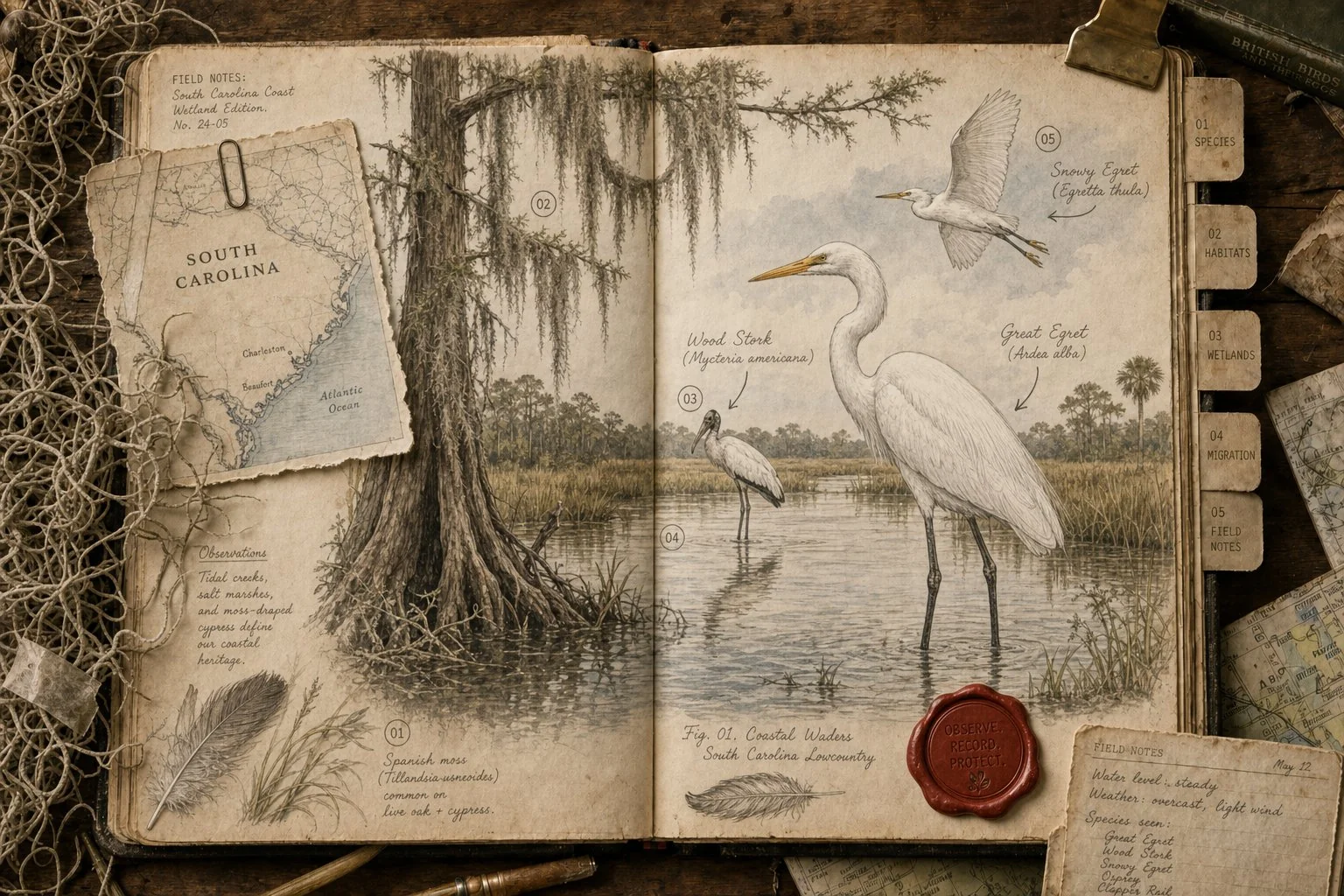 Water Birds in South Carolina: 25 Species of the Lowcountry