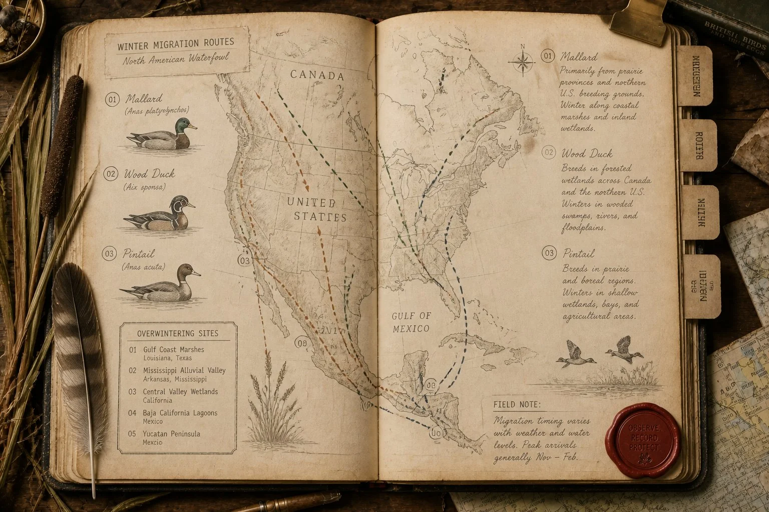 Where Do Ducks Go in the Winter? Four Flyways, Mexico, and the Gulf Coast