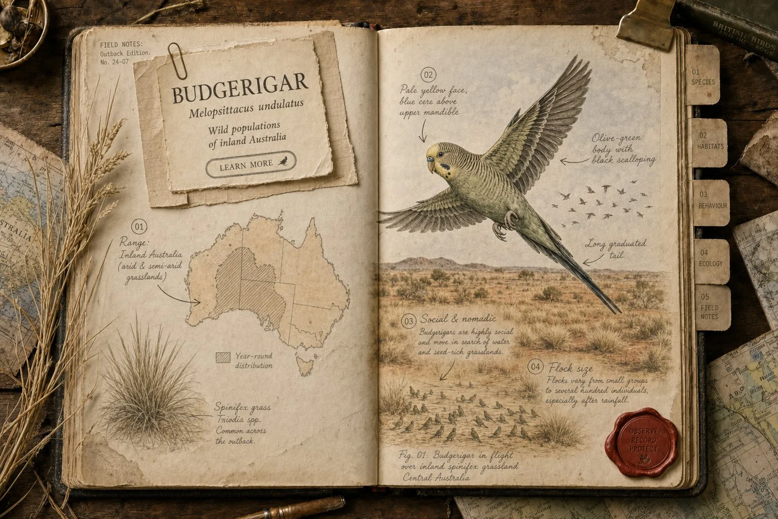 Where Do Parakeets Live in the Wild? Inland Australia, Mostly